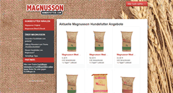 Desktop Screenshot of magnusson-hundefutter.com