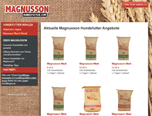 Tablet Screenshot of magnusson-hundefutter.com